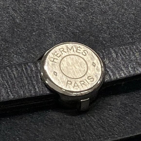 Auth HERMES Her Bag MM - Black Toile Officier Box Calf Square H Handbag - Picture 11 of 16